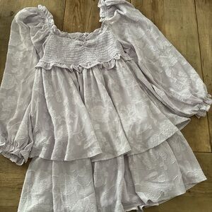 Altard state long sleeve purple dress